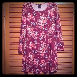 Red floral tunic